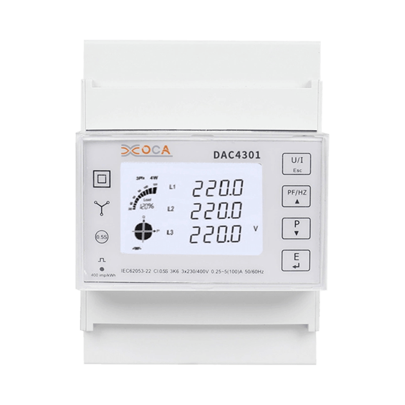 Dac4301 DIN レール AC マルチタリフ Modbus 電力量計