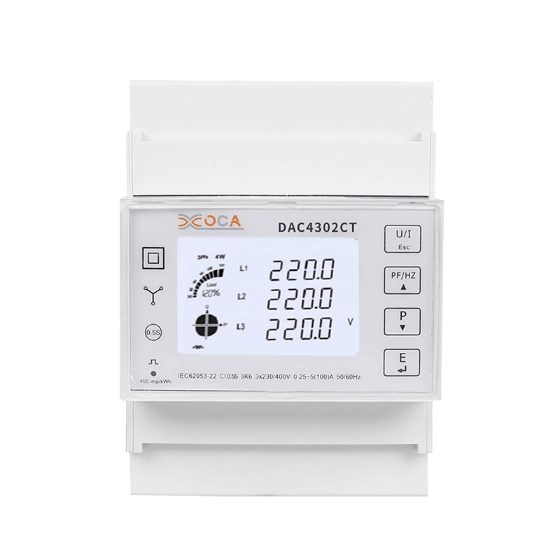 Dac4302CT DIN レール三相 Modbus Tuya 電力量計パワーメータ