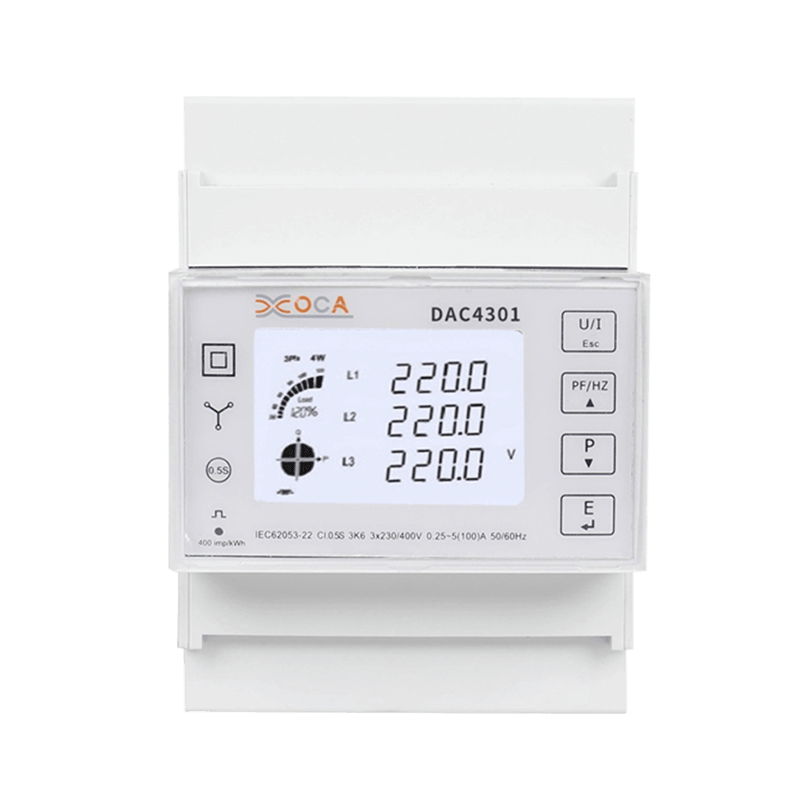 Dac4301 DIN レールプリペイド Modbus 電力メーター