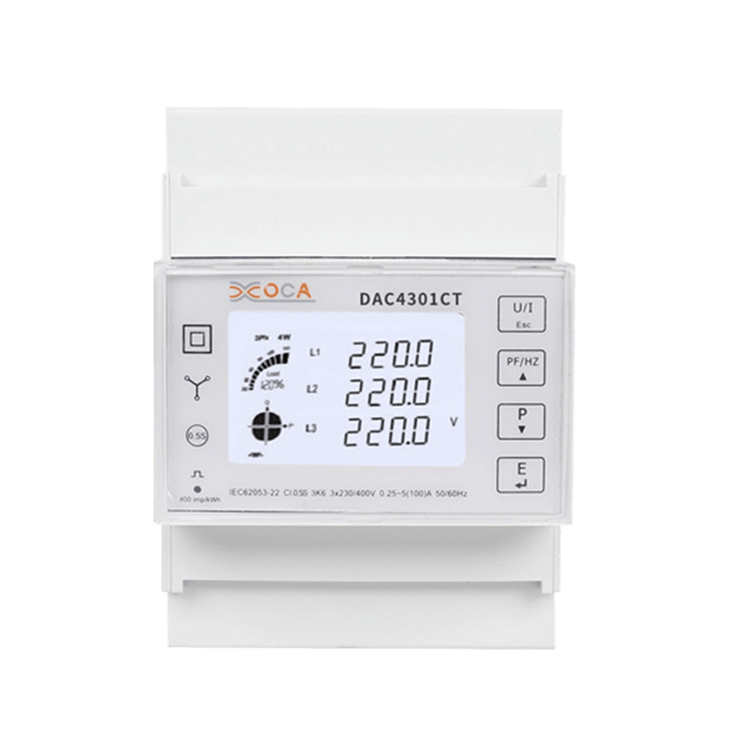 Dac4301CT DIN レール CT 三相 Modbus パワーメータ